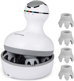 Smart Electric Scalp Massager - Waterproof Wireless Handheld Head Scratcher & Body Massage Tool with 4 Modes
