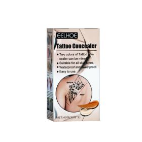 Tattoo Cover Up Makeup Waterproof, Professional Tattoo Concealer Use On Body, For Legs, Dark Spots, Scars, Vitiligo (Option: White)